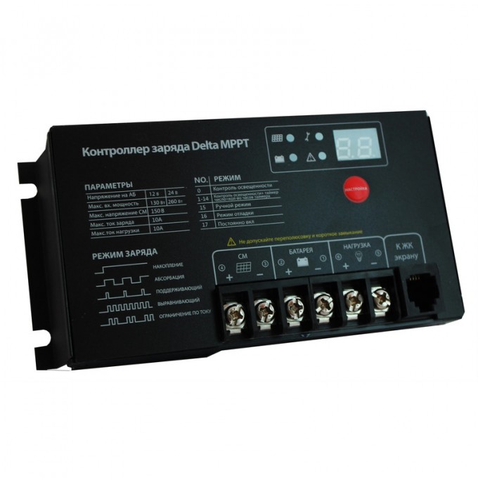 Контроллер заряда для солнечных батарей DELTA MPPT2410 2517