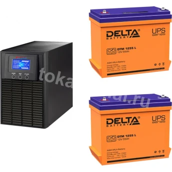 Комплект ИБП ELTENA E 1000LT + Аккумулятор DELTA DTM 1255L*2шт 2752