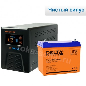 Комплект ИБП Энергия Гарант 500 + Аккумулятор DELTA DTM 1275L 2839