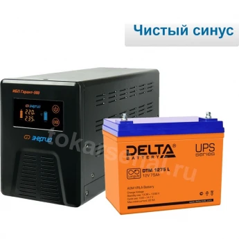 Комплект ИБП Энергия Гарант 500 + Аккумулятор DELTA DTM 1275L 2839
