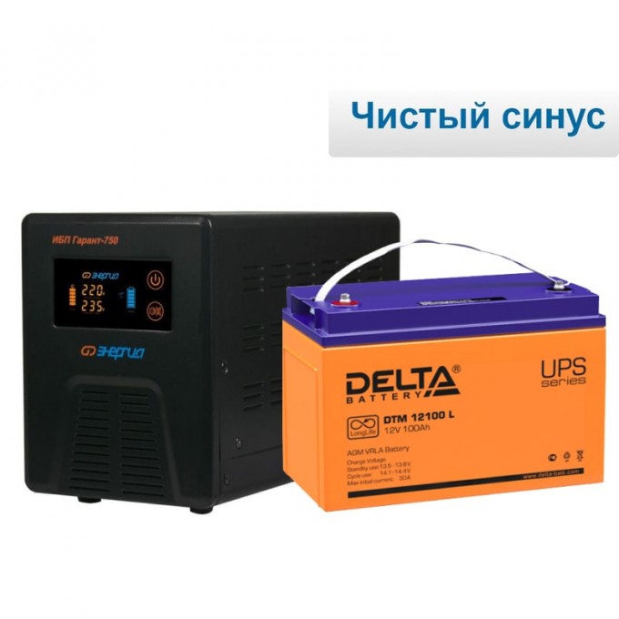 Комплект ИБП Энергия Гарант 750 + Аккумулятор DELTA DTM 12100L 2840