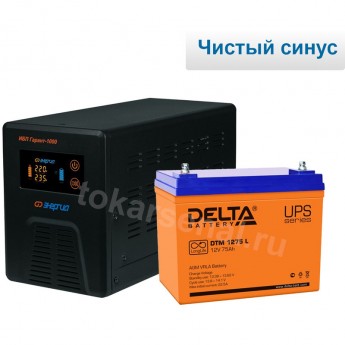 Комплект ИБП Энергия Гарант 1000 + Аккумулятор DELTA DTM 1275L 2847