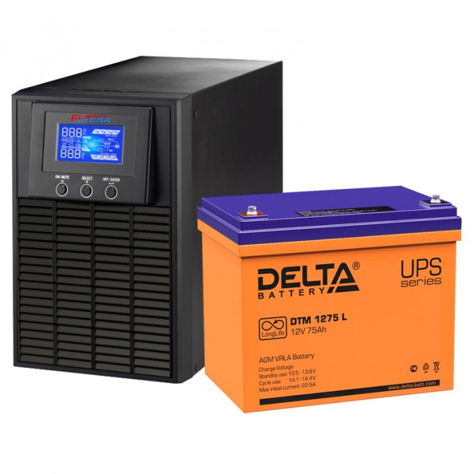 Комплект ИБП ELTENA E 1000LT 12V+ Аккумулятор DELTA DTM 1275L 9477