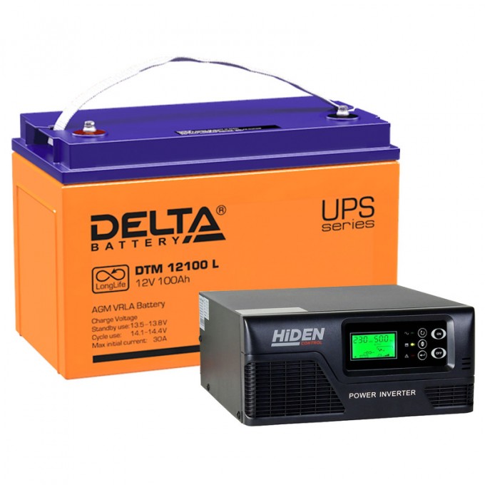 Комплект ИБП Hiden HPS20-0612 + Аккумулятор DELTA DTM 12100L 9480